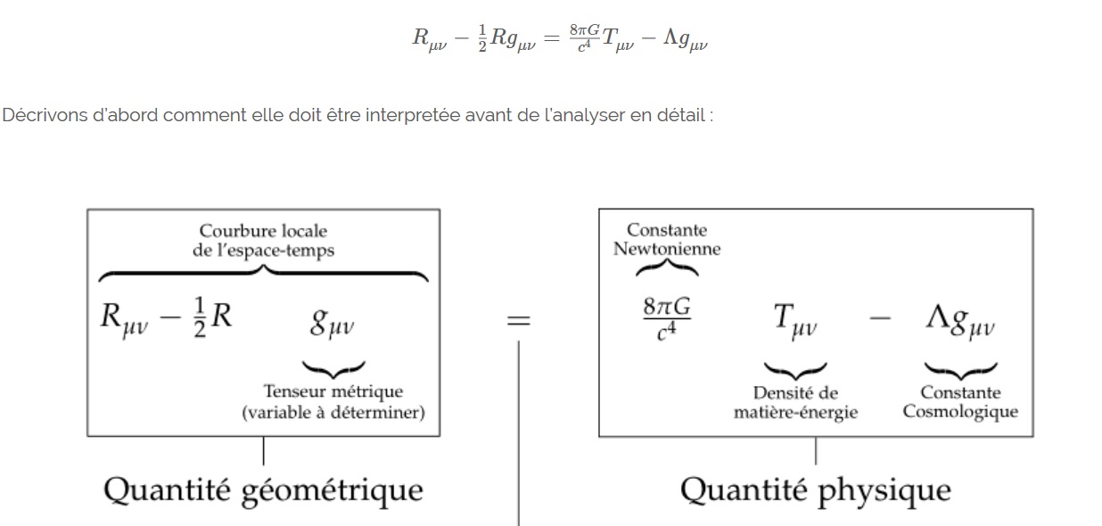 equation d'Einstein